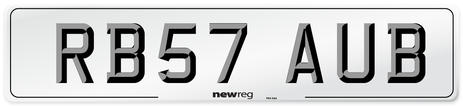 RB57 AUB Number Plate from New Reg